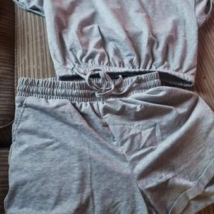 Grey shorts set for women